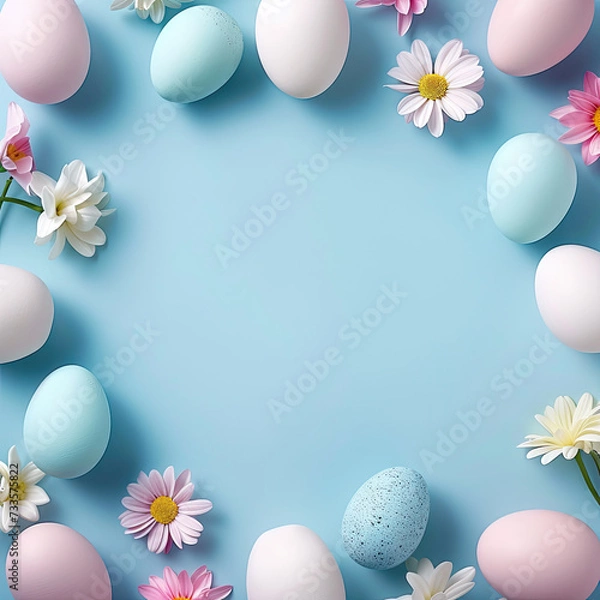 Fototapeta Template easter decoration deco egg empty space Memo Note	
