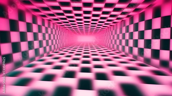 Fototapeta Optical illusion, optical art abstract background