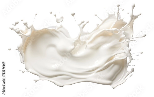 Fototapeta Splash milk Isolated on a transparent background