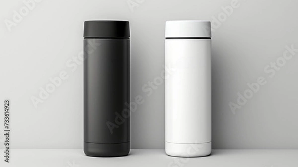 Fototapeta empty thermos mockup