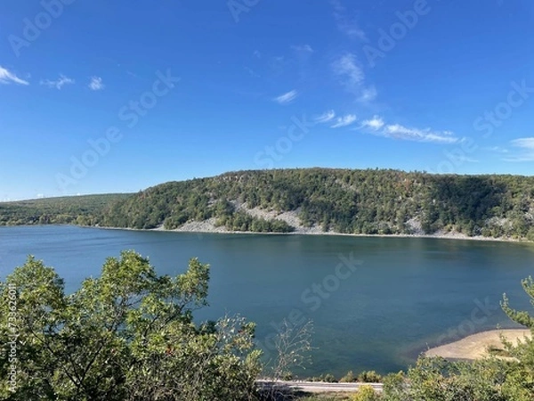 Fototapeta Lake view from a cliff