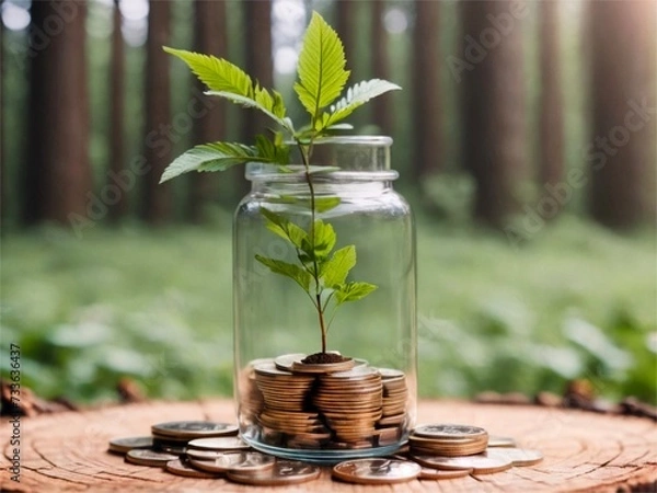 Obraz Coins growing tree