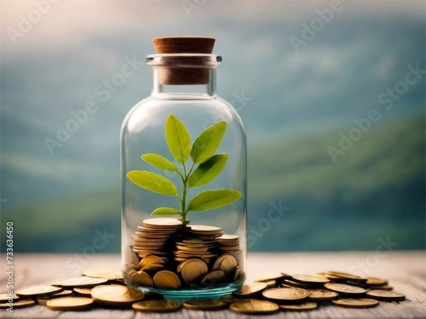 Obraz Coins growing tree