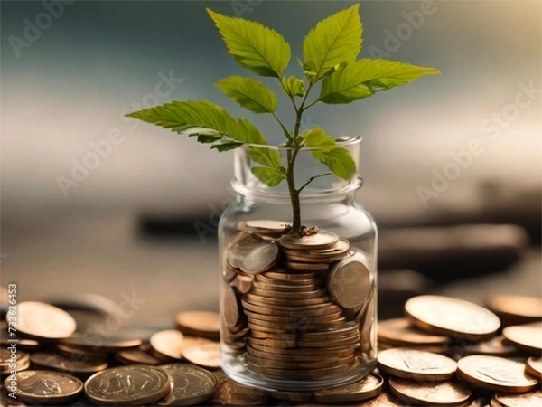 Obraz Coins growing tree