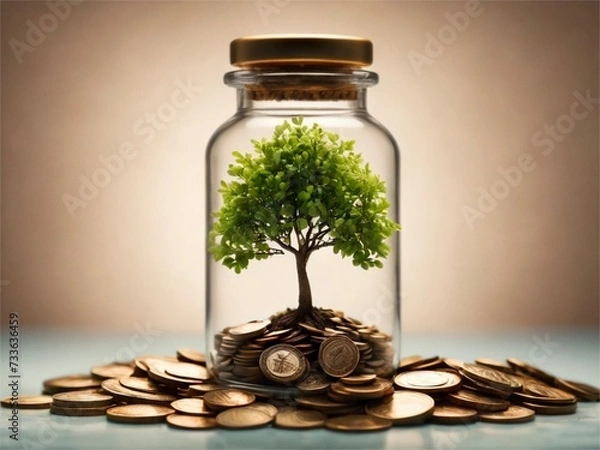 Obraz Coins growing tree