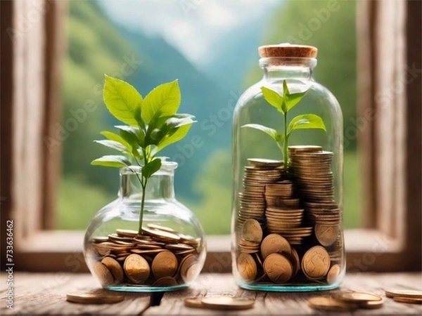 Obraz Coins growing tree