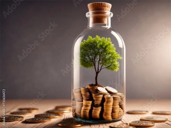 Obraz Coins growing tree