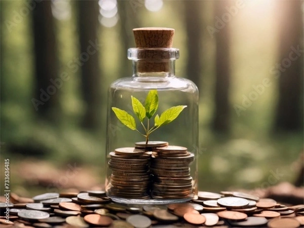 Obraz Coins growing tree