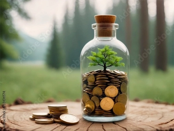 Obraz Coins growing tree