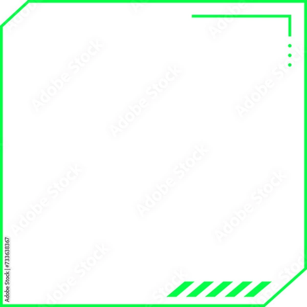Fototapeta futuristic techno frame
