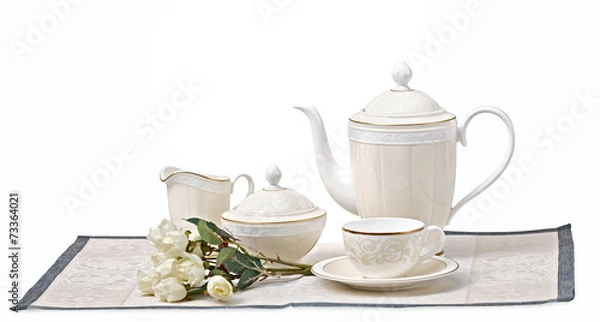 Obraz zestaw porcelany