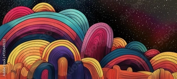 Obraz Cartoon rainbow art