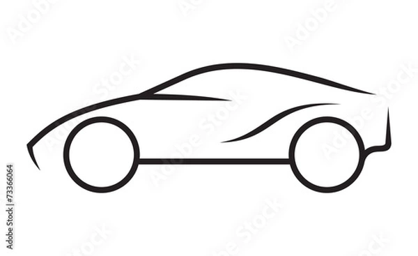 Obraz Car line art