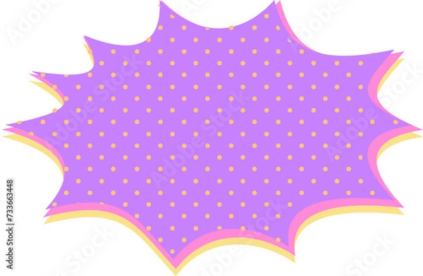 Obraz speech bubble with dots halftone