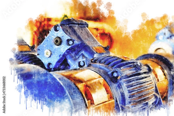 Obraz Electrical engine in engine room