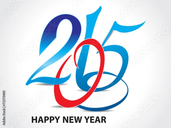 Fototapeta happy new year text 2015 background