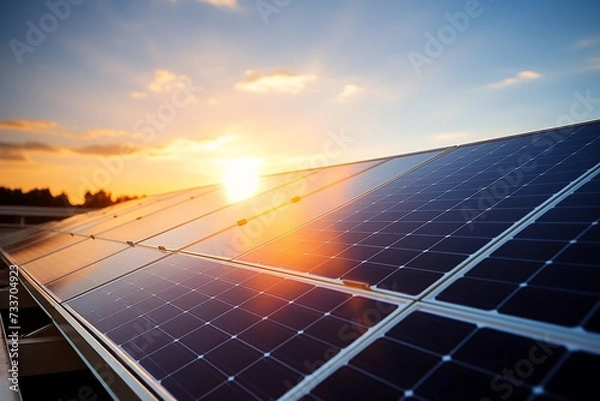 Obraz solar energy and nature, sun light perspective