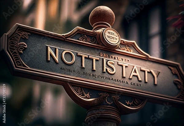 Fototapeta Street Sign to Notary. Generative AI