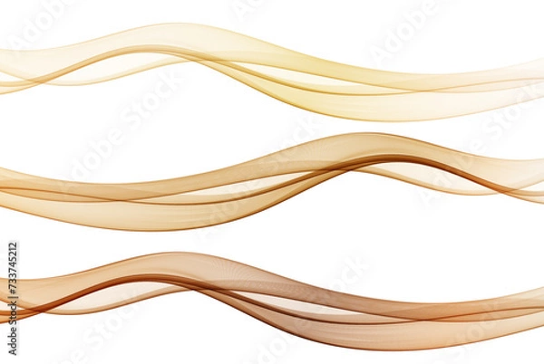 Obraz Light beige waves horizontal lines on a white background
