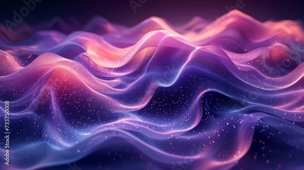 Fototapeta Fluid Neon Waves in Abstract Design
