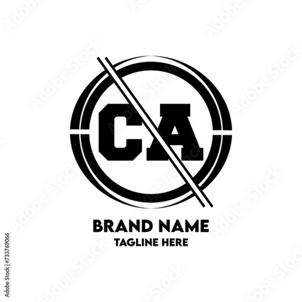 Fototapeta CA Logo Design And Monogram logo