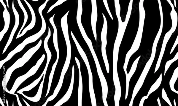 Obraz zebra skin seamless pattern vector, for wallpaper, background or patterns, fabric motifs
