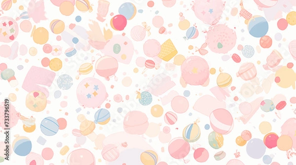 Fototapeta 丸いキャンディーの壁紙素材