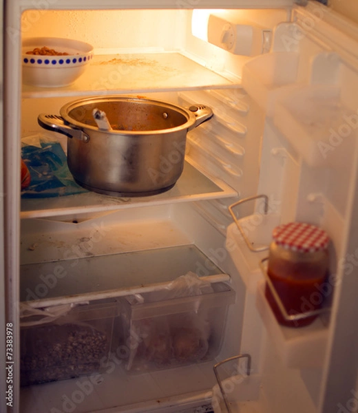 Fototapeta Dirty refrigerator