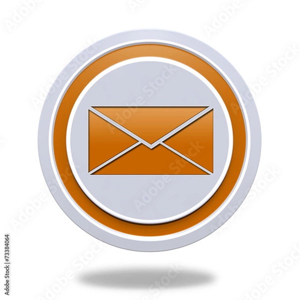 Obraz send circular icon on white background