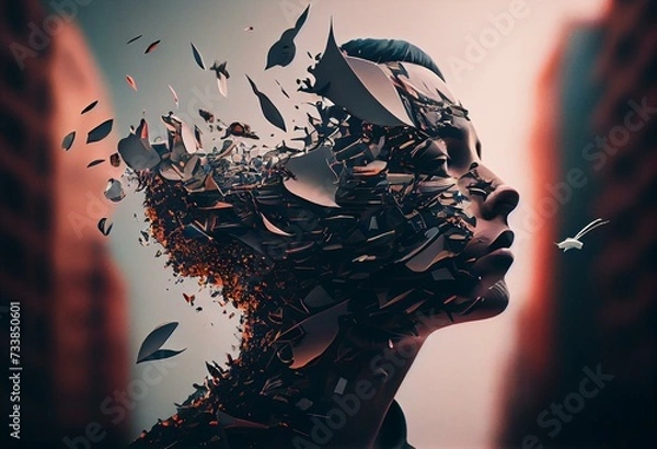 Fototapeta Mind flying. Generative AI