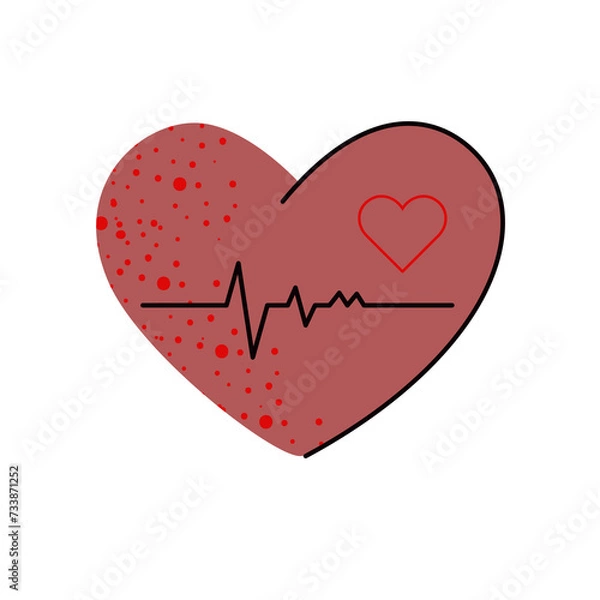 Obraz red heart isolated