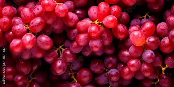 Obraz Red grapes close up, background