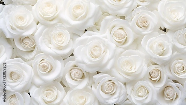 Fototapeta beautiful white rose background.