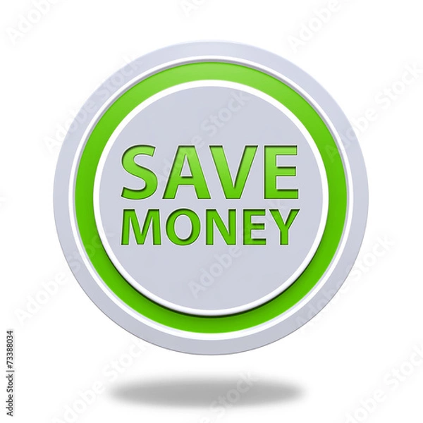 Obraz Save money circular icon on white background