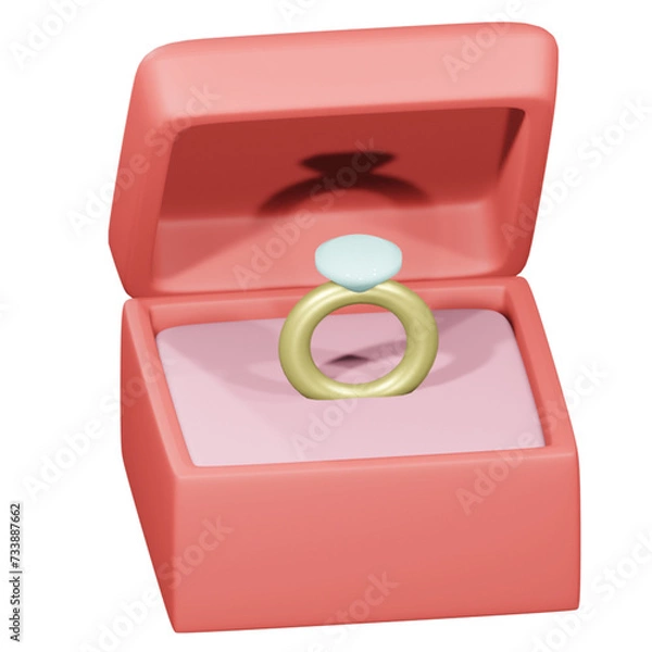 Obraz Wedding ring in a box