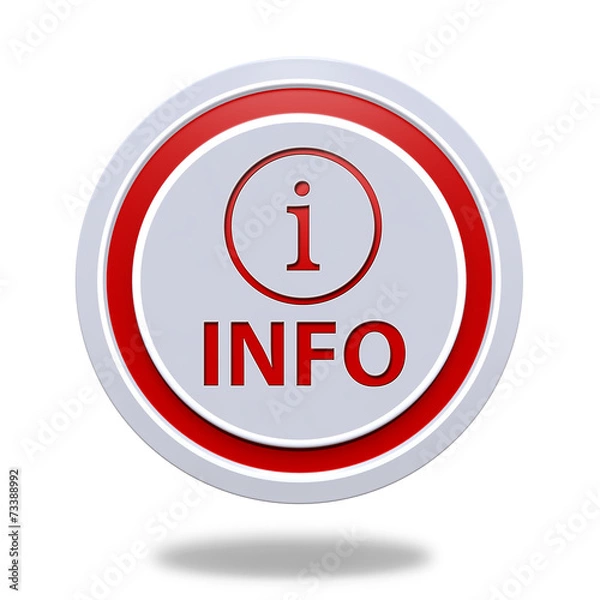 Obraz information circular icon on white background