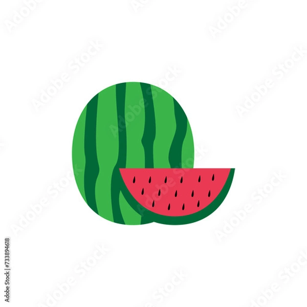 Obraz Watermelon logo design concept