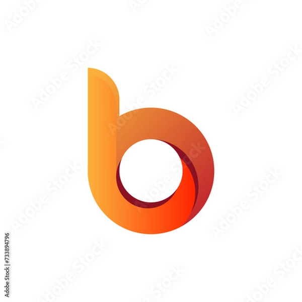 Obraz B letter logo icon