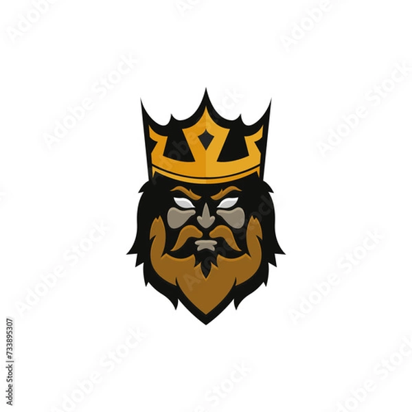 Obraz King logo color icon concept