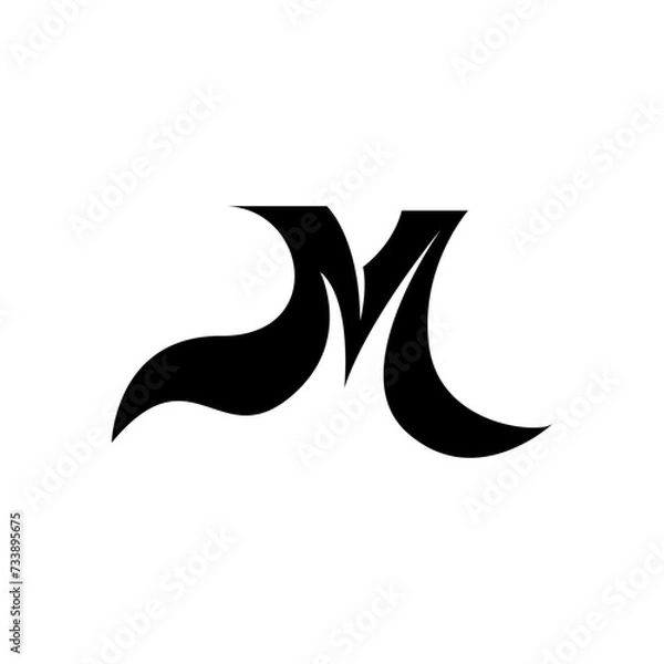 Obraz M logo icon concept