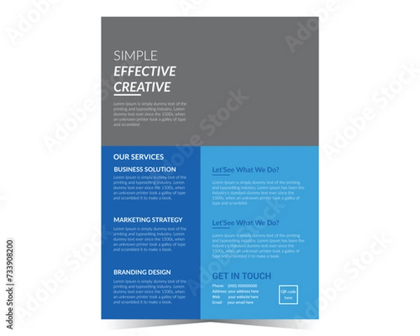 Fototapeta Corporate business flyer design and vector template.