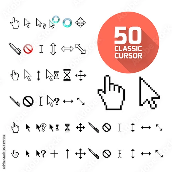 Obraz Classic cursor pack. Vector illustration