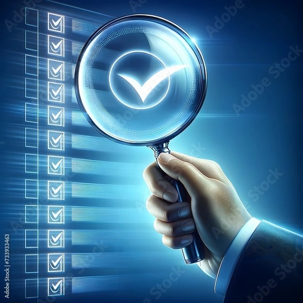 Obraz magnifying glass in hand