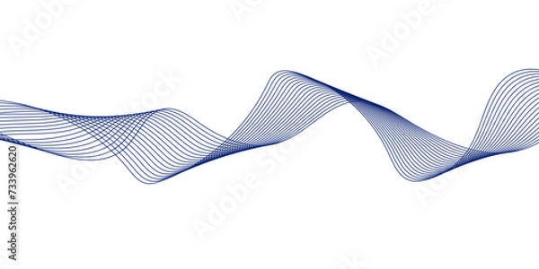 Fototapeta Abstract wave lines flowing curve gradient color on transparent background. Abstract white background colorful lines. modern wavy stripes on white background isolated.	