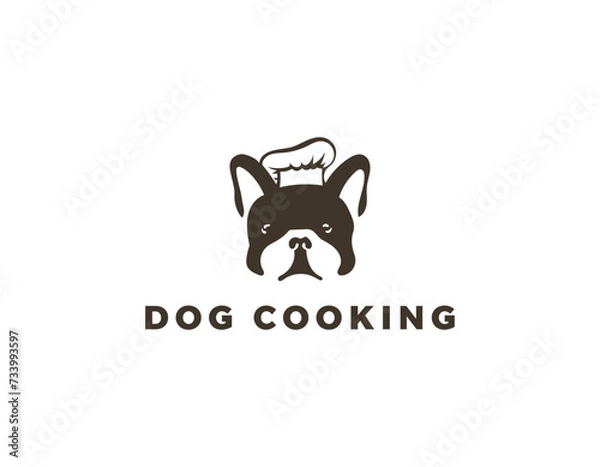 Obraz Simple Dog Chef Logo Design Template