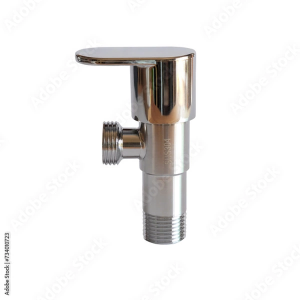 Obraz Chrome water tap on background.