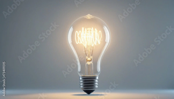 Obraz Innovative Glowing Light Bulb Projection