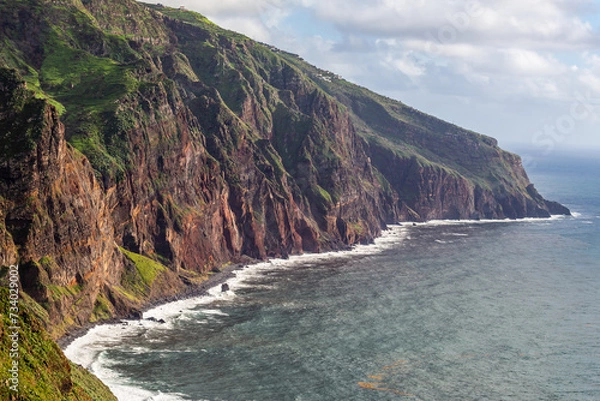 Fototapeta Farol da Ponta do Pargo - western cliffs of Madeira, Portugal