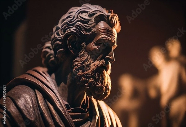 Obraz The Apostle Paul was illumined by a bright Light on the Road to Damascus. Generative AI