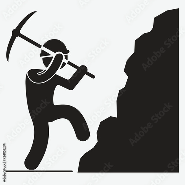 Obraz Hard skills man vector illustration eps